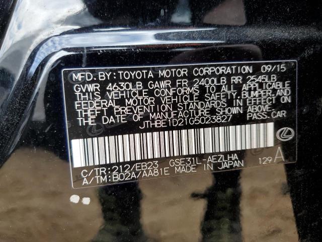 Photo 10 from auction – 2016 LEXUS IS 350 with VIN JTHBE1D21G5023827
