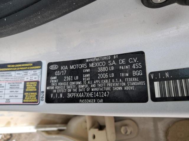 Photo 10 from auction – 2017 KIA FORTE LX with VIN 3KPFK4A7XHE141247