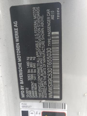 Photo 10 from auction – 2013 MINI COOPER COU with VIN WMWSX9C53DT655030