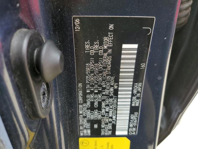 Photo 10 from auction – 2007 LEXUS RX 400H with VIN JTJHW31U772018477