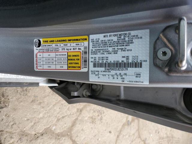 Photo 10 from auction – 2020 FORD FUSION SE with VIN 3FA6P0HD2LR253179