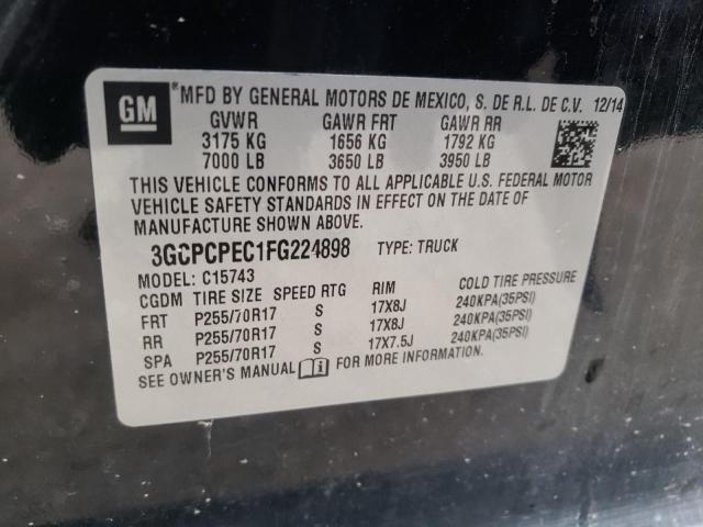 Photo 10 from auction – 2015 CHEVROLET SILVERADO with VIN 3GCPCPEC1FG224898