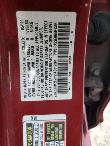 Photo 10 from auction – 2010 HONDA INSIGHT LX with VIN JHMZE2H53AS012281