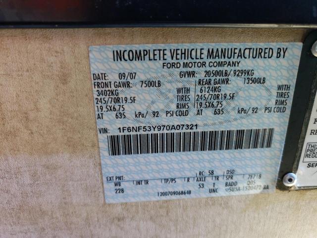 Photo 10 from auction – 2007 FORD MOTORHOME with VIN 1F6NF53Y970A07321