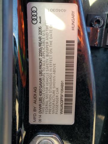 Photo 10 from auction – 2015 AUDI A3 PREMIUM with VIN WAUACGFF5F1064891