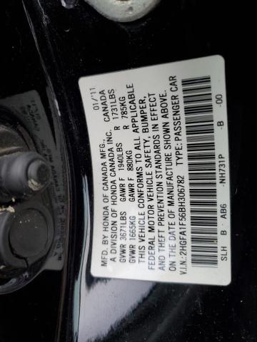 Photo 10 from auction – 2011 HONDA CIVIC LX with VIN 2HGFA1F56BH306782
