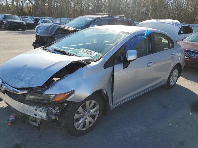 HONDA CIVIC LX 2012 with VIN 2HGFB2F50CH574702 - Photo from auction