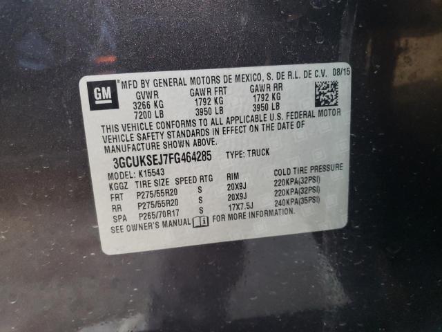 Photo 10 from auction – 2015 CHEVROLET SILVERADO with VIN 3GCUKSEJ7FG464285