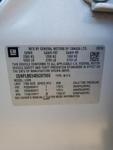 Photo 10 from auction – 2014 CHEVROLET EQUINOX LT with VIN 2GNFLBE34E6287560
