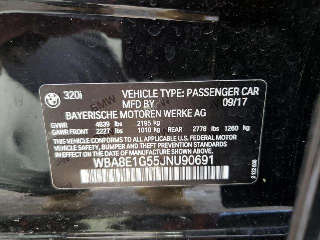 Foto 10 de la subasta – 2018 BMW 320 I con VIN WBA8E1G55JNU90691