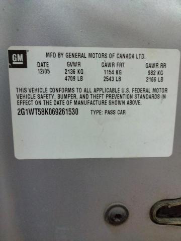Photo 10 from auction – 2006 CHEVROLET IMPALA LT with VIN 2G1WT58K069261530