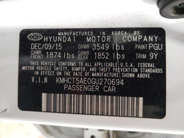 Photo 10 from auction – 2016 HYUNDAI ACCENT with VIN KMHCT5AE0GU270694