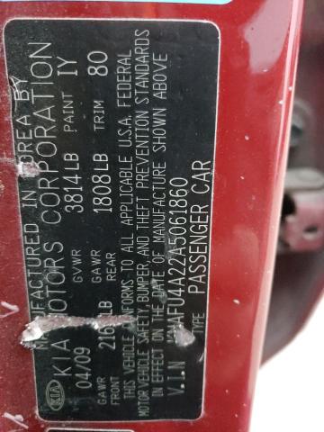 Photo 10 from auction – 2010 KIA FORTE EX with VIN KNAFU4A22A5061860