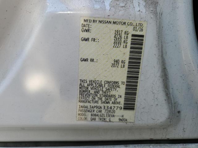 Photo 10 from auction – 2016 NISSAN ALTIMA 2.5 with VIN 1N4AL3AP9GN334779