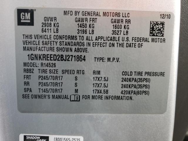Photo 14 from auction – 2011 CHEVROLET TRAVERSE L with VIN 1GNKREED2BJ271864