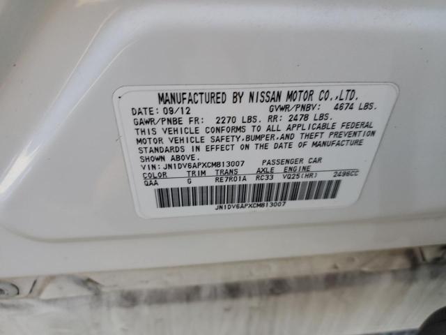 Photo 10 from auction – 2012 INFINITI G25 BASE with VIN JN1DV6APXCM813007