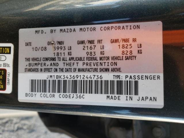 Photo 10 from auction – 2009 MAZDA 3 S with VIN JM1BK343691244736