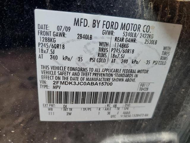 Photo 10 from auction – 2010 FORD EDGE SEL with VIN 2FMDK3JC0ABA15700