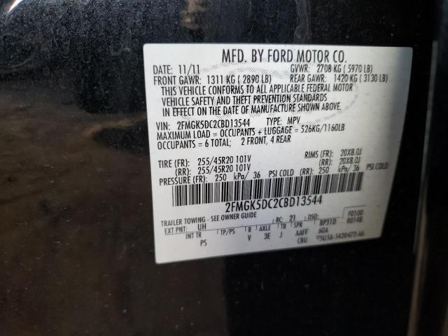 Photo 10 from auction – 2012 FORD FLEX LIMIT with VIN 2FMGK5DC2CBD13544