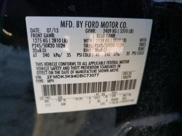 Photo 14 from auction – 2013 FORD EDGE LIMIT with VIN 2FMDK3K94DBC73077