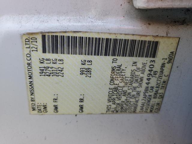 Photo 10 from auction – 2011 NISSAN ALTIMA BAS with VIN 1N4AL2AP9BN449403