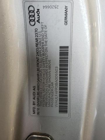 Photo 10 from auction – 2011 AUDI A5 PREMIUM with VIN WAULFAFR3BA005503