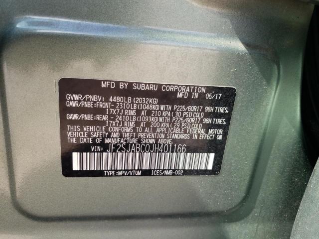 Photo 10 from auction – 2018 SUBARU FORESTER 2 with VIN JF2SJABC0JH401166