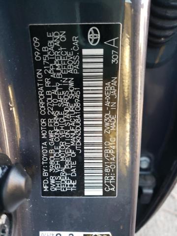 Photo 10 from auction – 2010 TOYOTA PRIUS with VIN JTDKN3DU8A1089451