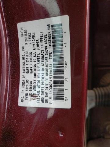 Photo 10 from auction – 2014 HONDA ACCORD EXL with VIN 1HGCR2F87EA304053