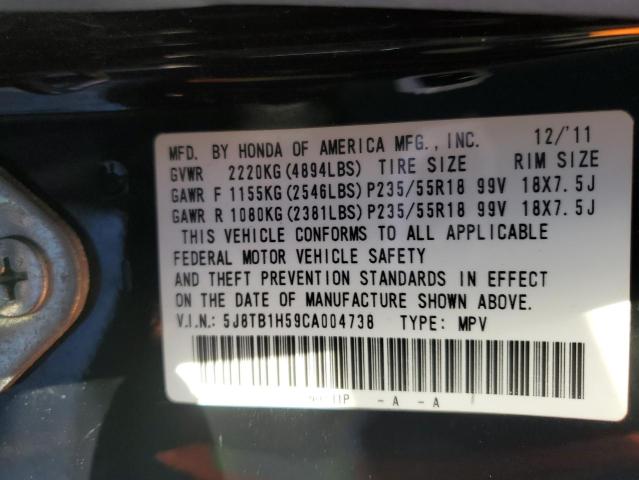 Photo 10 from auction – 2012 ACURA RDX TECHNO with VIN 5J8TB1H59CA004738