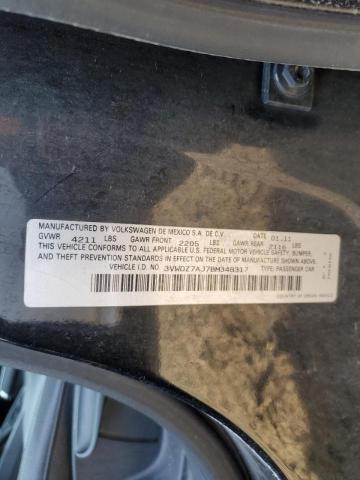 Photo 10 from auction – 2011 VOLKSWAGEN JETTA SE with VIN 3VWDZ7AJ7BM348317
