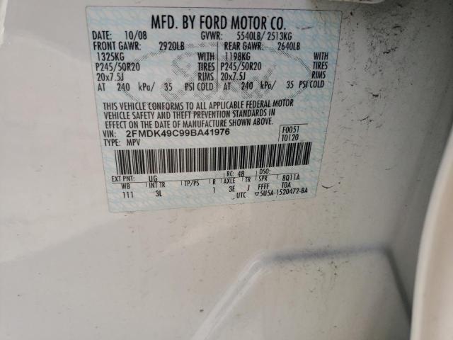 Photo 14 from auction – 2009 FORD EDGE LIMIT with VIN 2FMDK49C99BA41976