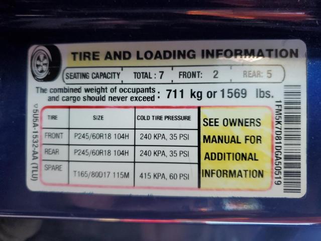 Photo 10 from auction – 2013 FORD EXPLORER X with VIN 1FM5K7D81DGA50519