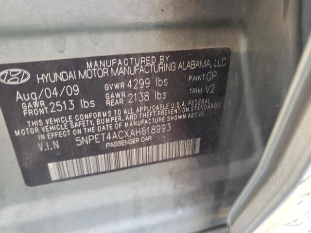 Photo 10 from auction – 2010 HYUNDAI SONATA GLS with VIN 5NPET4ACXAH618993