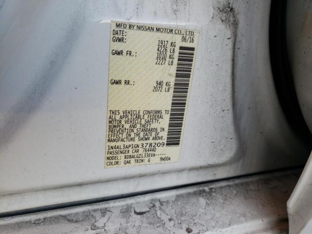Photo 10 from auction – 2016 NISSAN ALTIMA 2.5 with VIN 1N4AL3AP1GN378209