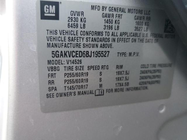 Photo 10 from auction – 2011 BUICK ENCLAVE CX with VIN 5GAKVCED6BJ195527