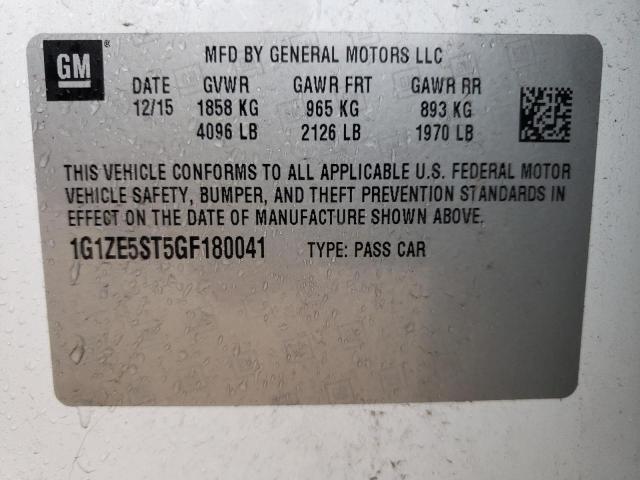 Photo 10 from auction – 2016 CHEVROLET MALIBU LT with VIN 1G1ZE5ST5GF180041
