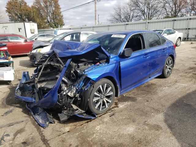 HONDA CIVIC EX 2022 with VIN 2HGFE1F74NH307648 - Photo from auction
