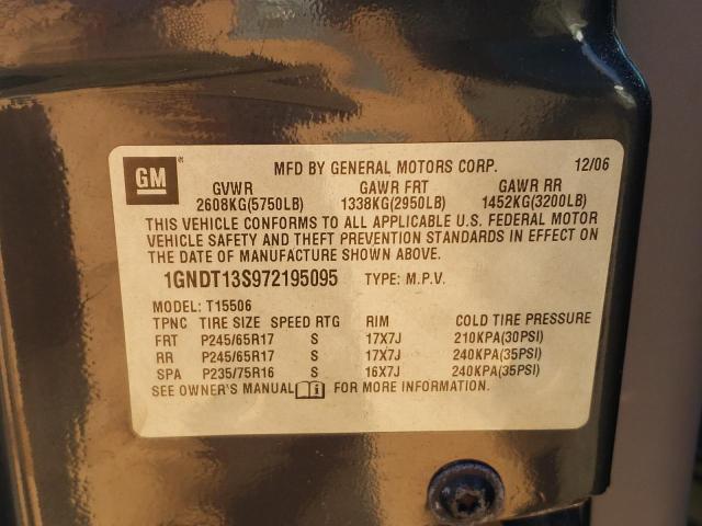Photo 10 from auction – 2007 CHEVROLET TRAILBLAZE with VIN 1GNDT13S972195095