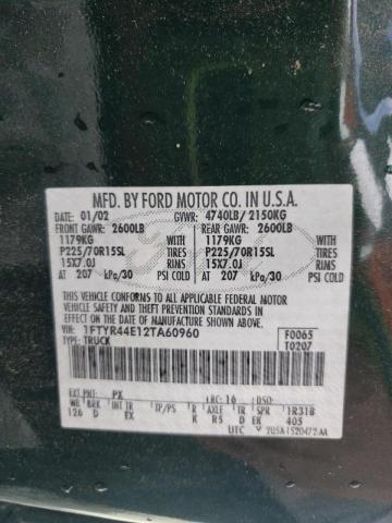 Photo 10 from auction – 2002 FORD RANGER SUP with VIN 1FTYR44E12TA60960