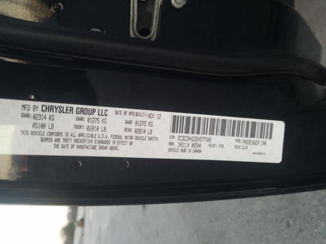Photo 10 from auction – 2013 DODGE CHARGER SX with VIN 2C3CDXHG3DH577302