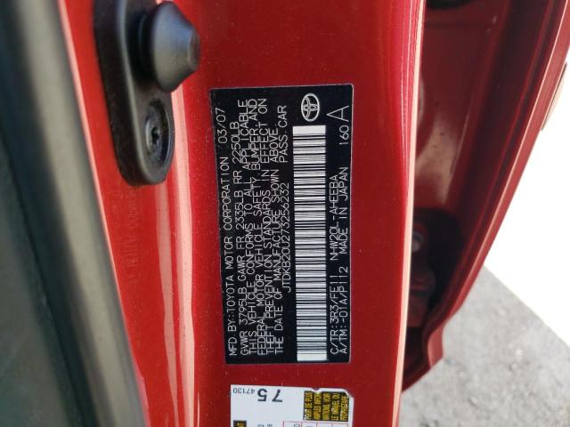 Photo 10 from auction – 2007 TOYOTA PRIUS with VIN JTDKB20U273256232
