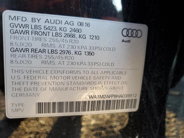 Photo 10 from auction – 2017 AUDI Q5 PREMIUM with VIN WA1M2AFP8HA039912