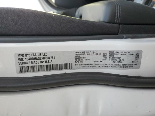 Photo 10 from auction – 2021 DODGE DURANGO SX with VIN 1C4RDHAG2MC884761