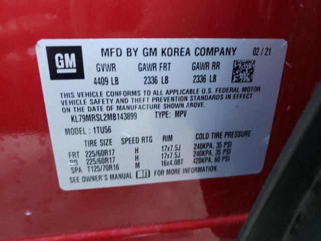 Photo 10 from auction – 2021 CHEVROLET TRAILBLAZE with VIN KL79MRSL2MB143899