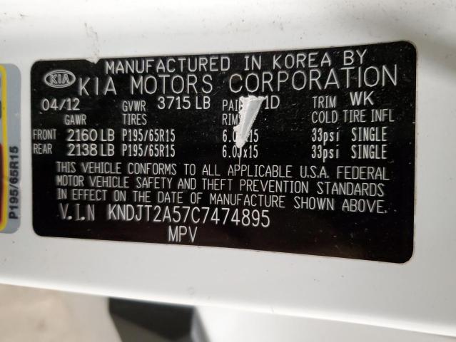Photo 10 from auction – 2012 KIA SOUL with VIN KNDJT2A57C7474895
