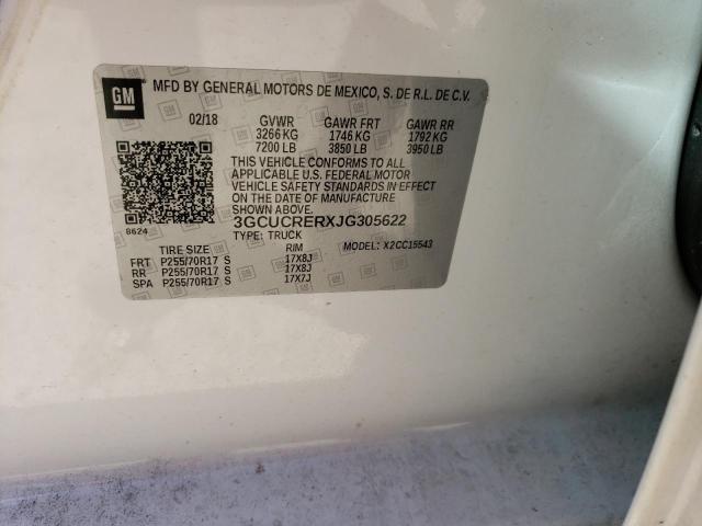 Photo 10 from auction – 2018 CHEVROLET SILVERADO with VIN 3GCUCRERXJG305622