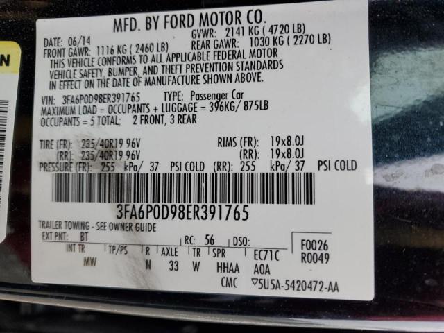 Photo 10 from auction – 2014 FORD FUSION TIT with VIN 3FA6P0D98ER391765