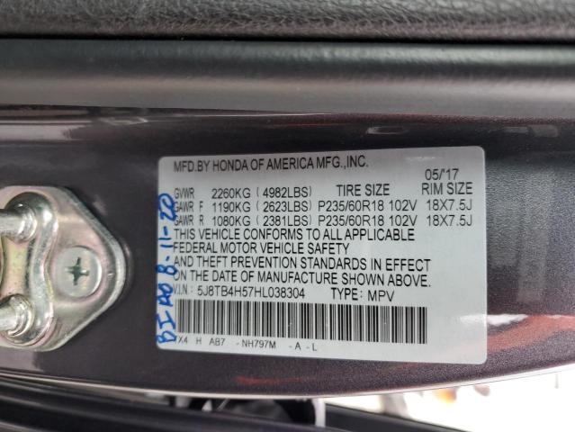 Photo 10 from auction – 2017 ACURA RDX TECHNO with VIN 5J8TB4H57HL038304