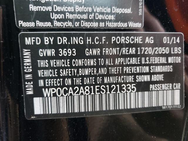 Photo 10 from auction – 2014 PORSCHE BOXSTER with VIN WP0CA2A81ES121335